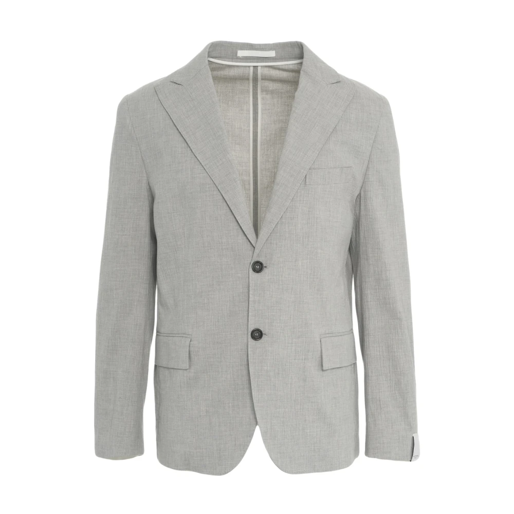 Paolo Pecora Grijze Blazer Ss25 Elegante Herenmode Gray Heren