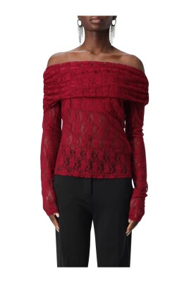 burgundy-blonde-off-shoulder-top