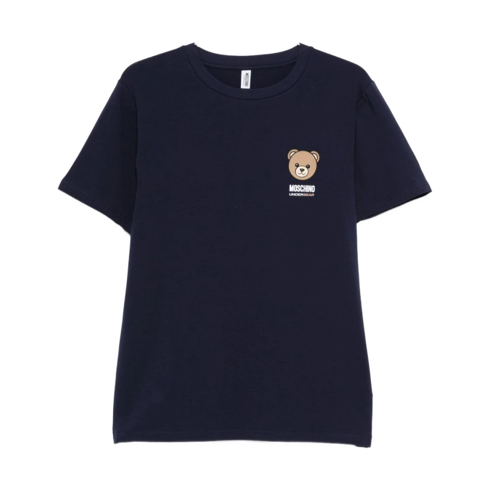 Moschino Men's Blue Teddy Bear Crew Neck T-Shirt