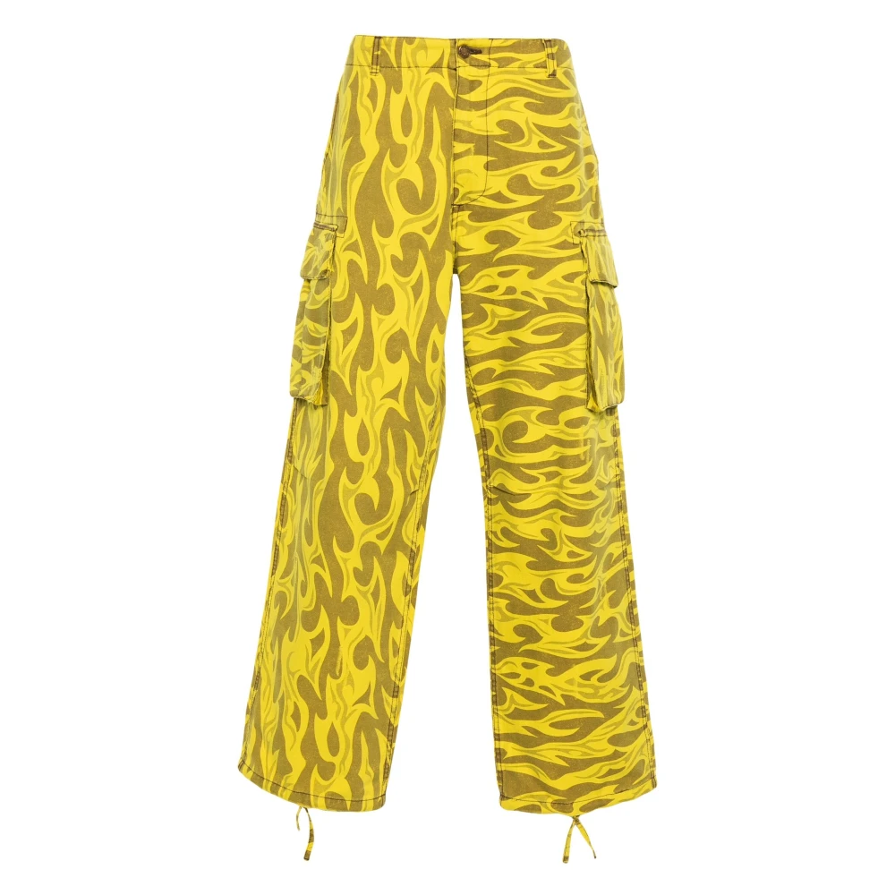 ERL Wide Trousers Yellow Heren