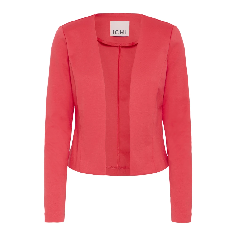 Ichi Geranium Blazer Korte Jas Red Dames