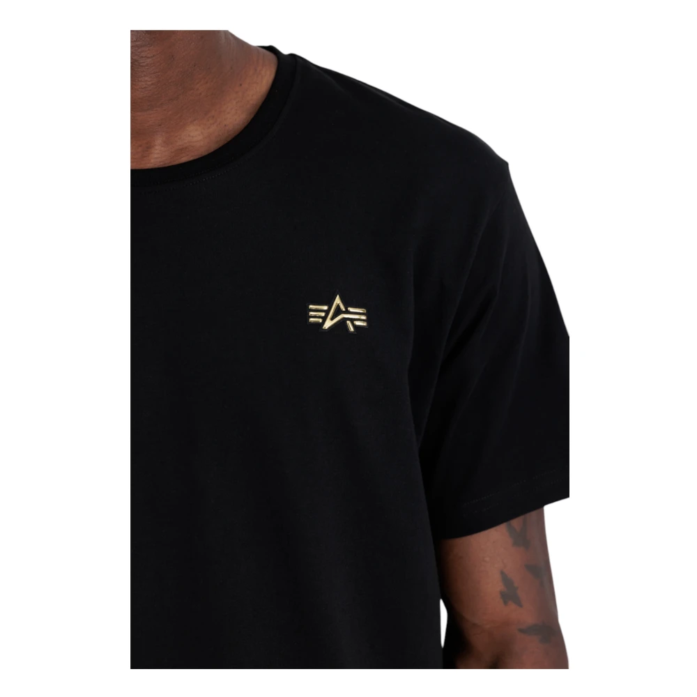 alpha industries Katoenen T-shirt met 3D-logo Black Heren