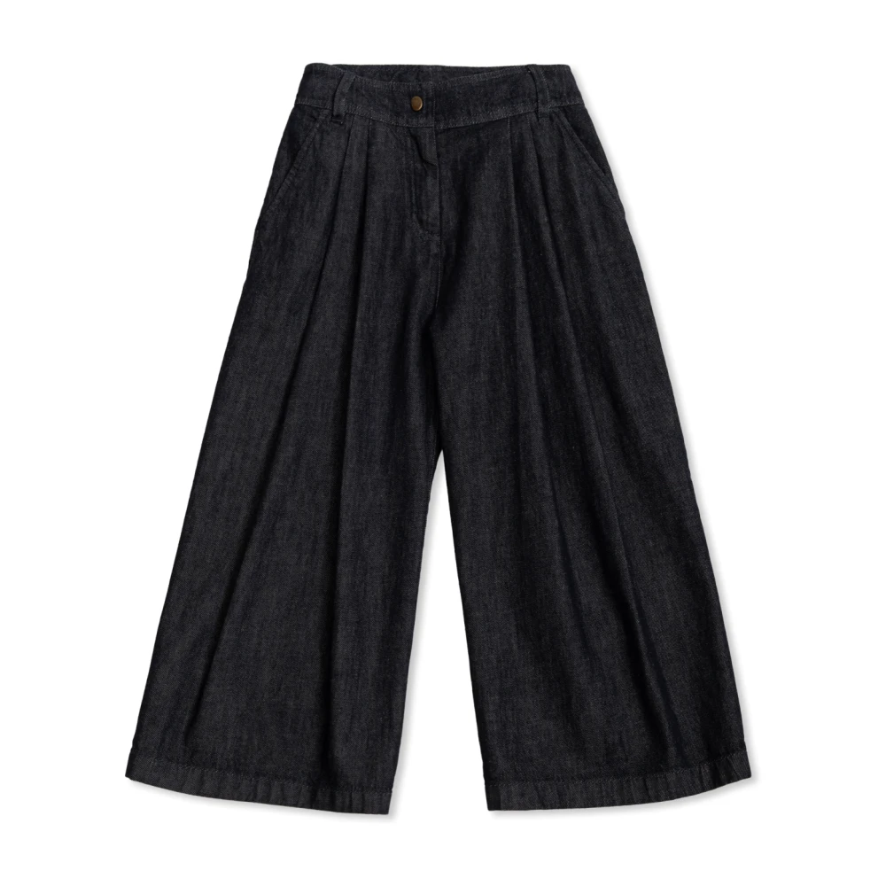 Moncler Blue Wide-Leg Trousers - Unisex - Trousers - 10 Y - Kids