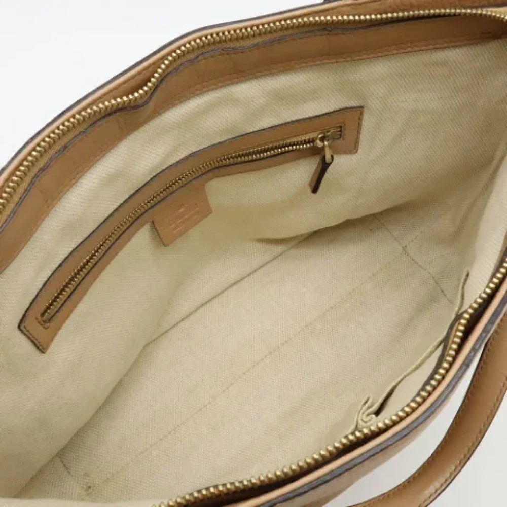 Gucci Vintage Pre-owned Leather handbags Beige Dames