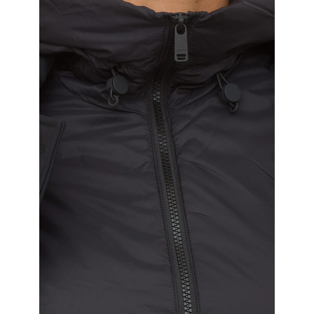 Dekker Stijlvolle Zwarte Parka Trenchjas Black Dames