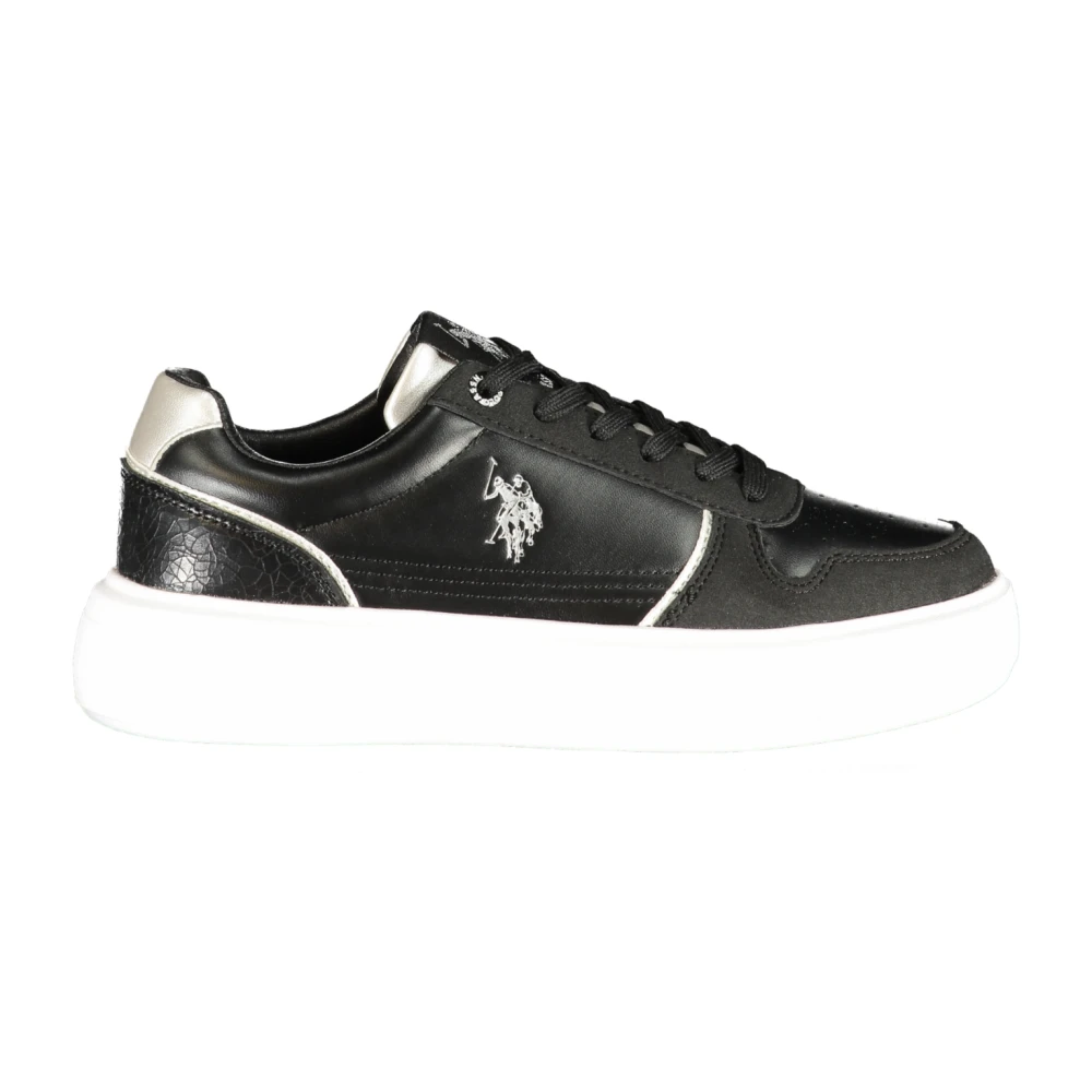 U.s. Polo Assn. Women's Black Sneakers, 6 Uk, Sports Shoe