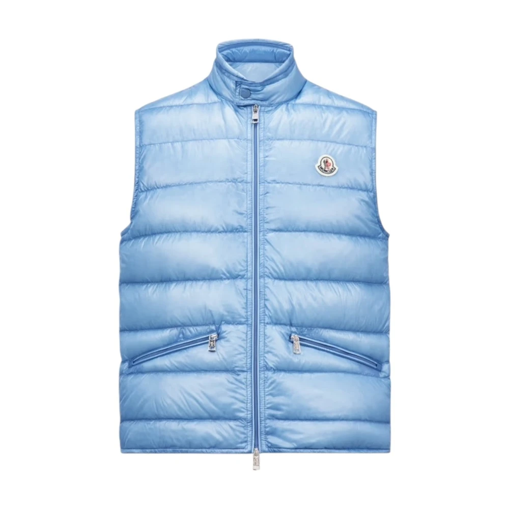 Moncler - Jackets > Vests - Blue - Moncler - Modalova