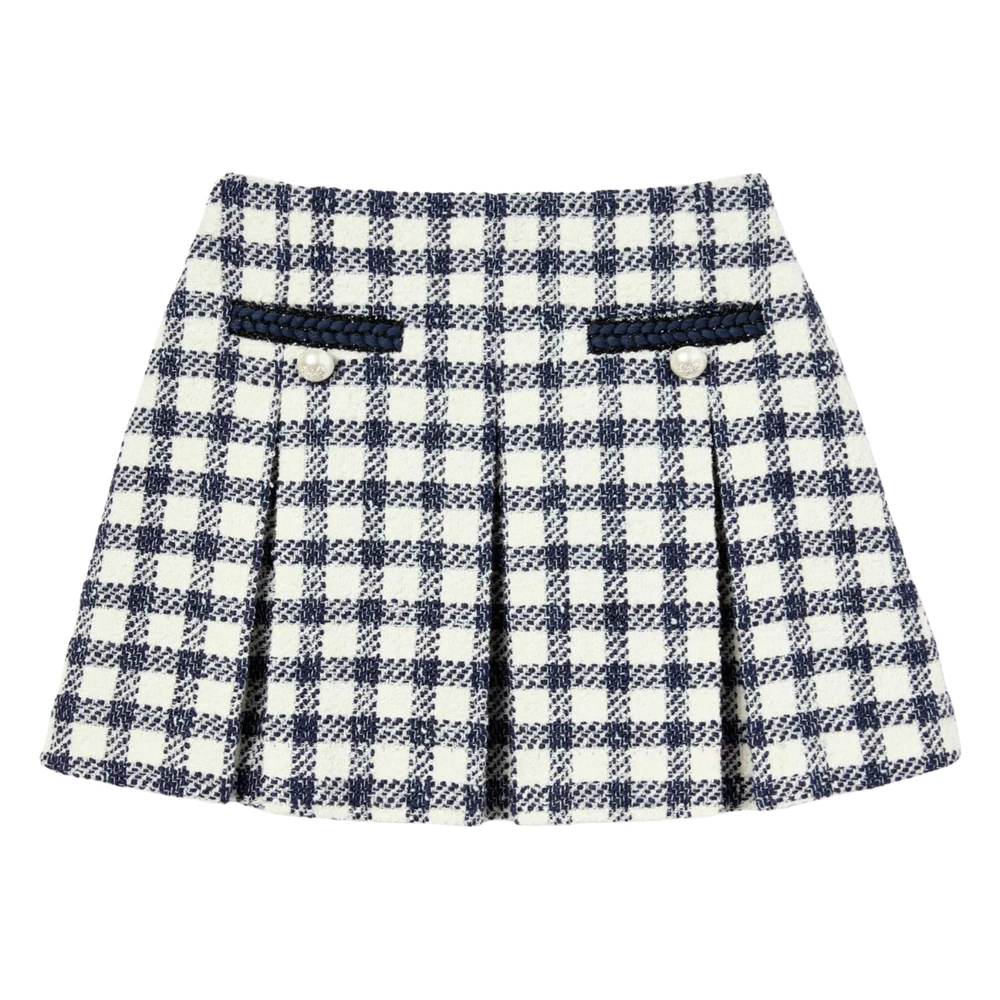 Self Portrait , Kids Skirts, Female, Multicolor, 3 Y, Check Boucle Skirt