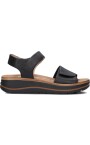 zwarte-leren-dames-platte-sandalen