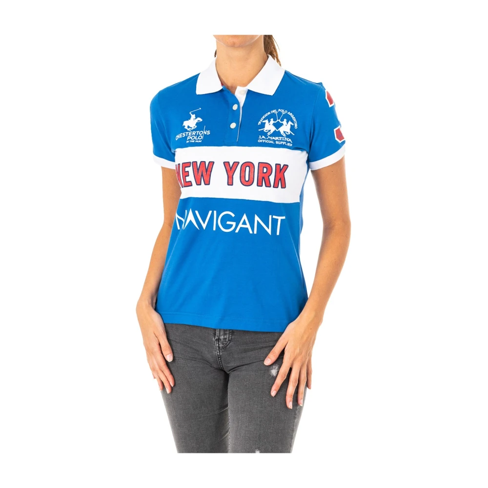 La Martina Women's Blue Polo Shirt - Polo Shirts - L - Tops