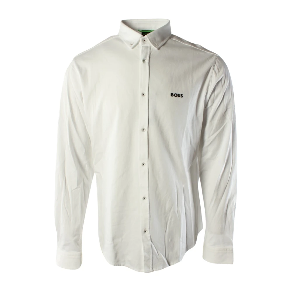 Hugo Boss Heren Wit Overhemd Regular Fit Stretch White Heren