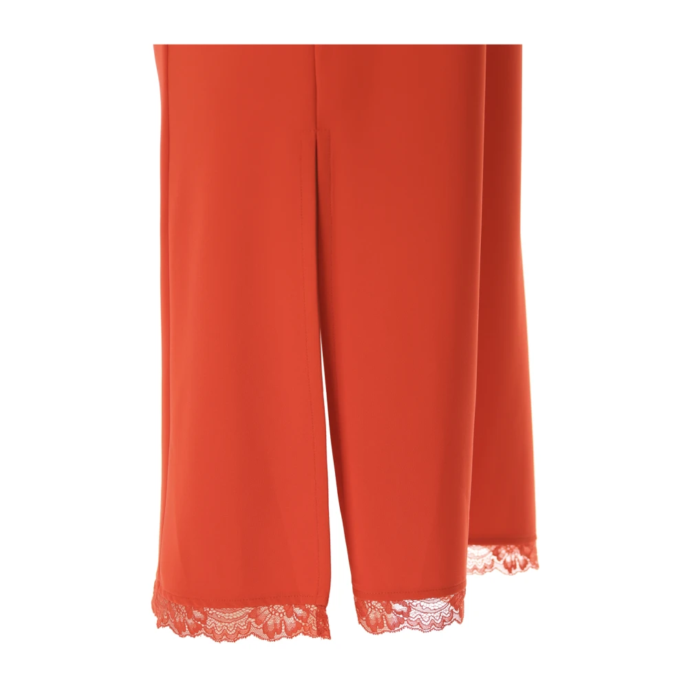 Moschino Rode Lange Cady Jurk met Nekband Red Dames