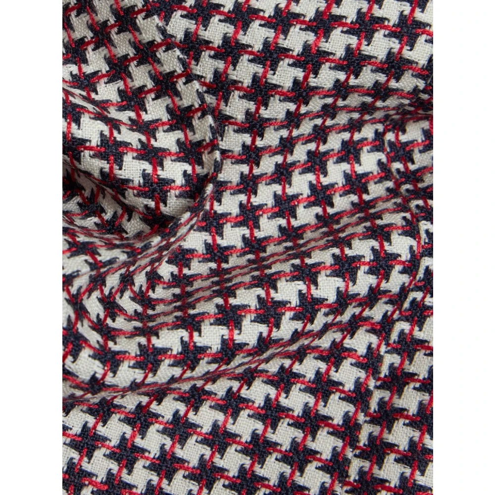 ETRO Houndstooth Slim Fit Broek Red Dames