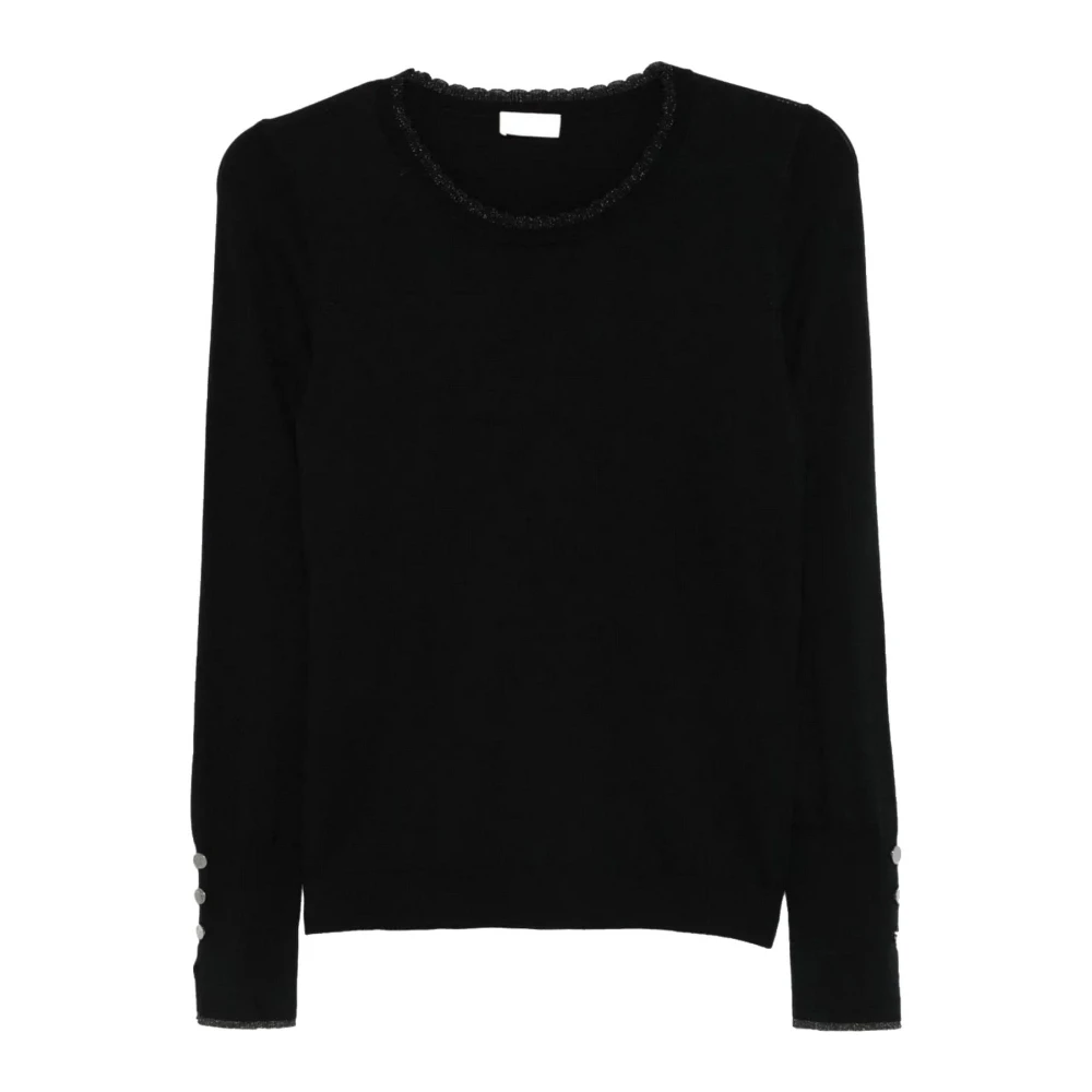 Liu Jo Viscose Blend Gebreide Trui Black Dames