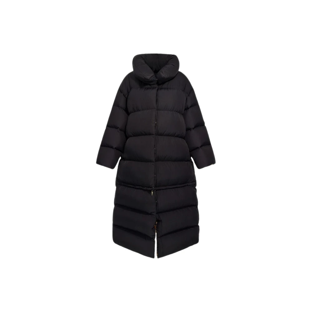 Roberto Cavalli Gewatteerde Pufferjas met hoge kraag Black Dames