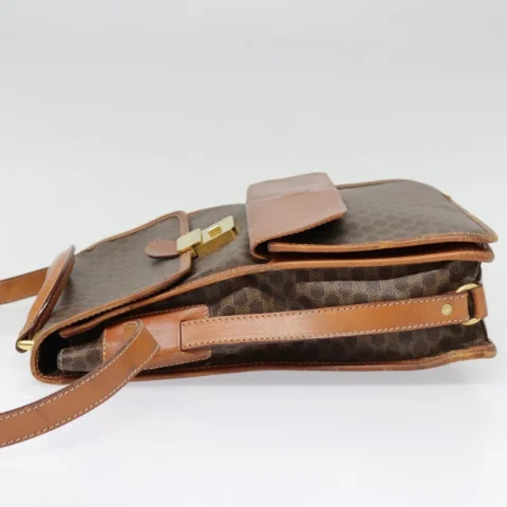 Celine Vintage Pre-owned Canvas handbags Brown Dames