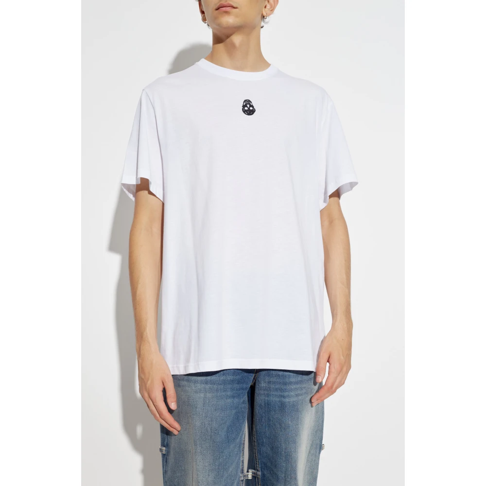 alexander mcqueen T-shirt met logo White Heren
