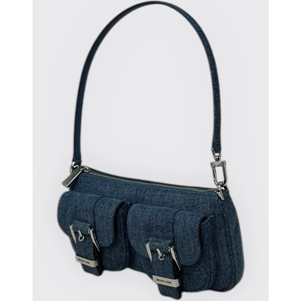 Michael Kors Schoudertas met SM Pouchette Blue Dames