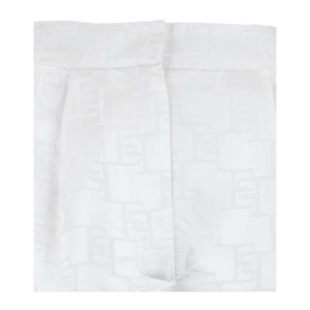 Elisabetta Franchi Shorts met rits en logodetail White Dames