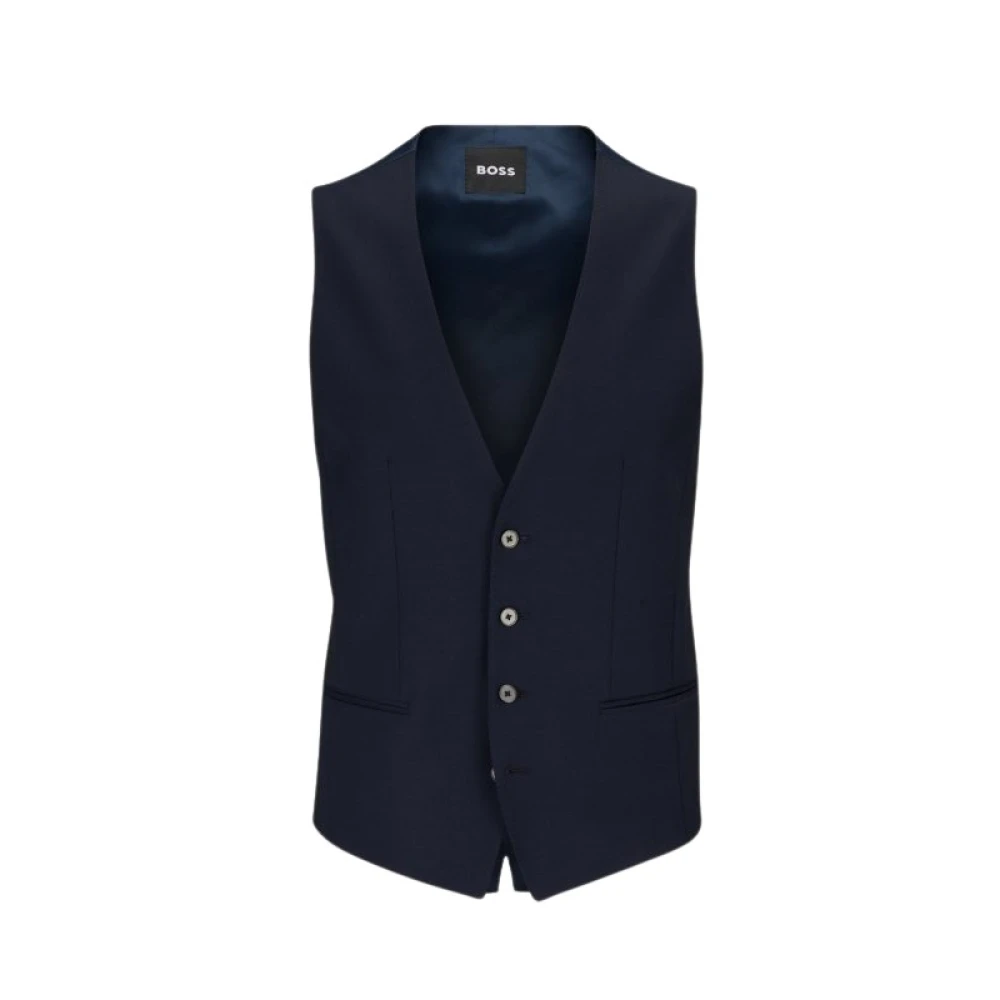Hugo Men's Blue Waistcoats, S, Slim Fit Vest
