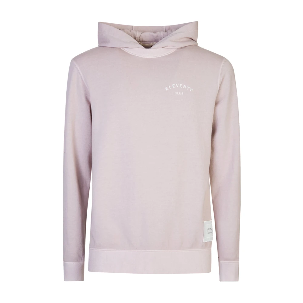 Eleventy Herren Rosa Felpa Girocollo Con Cappuccio