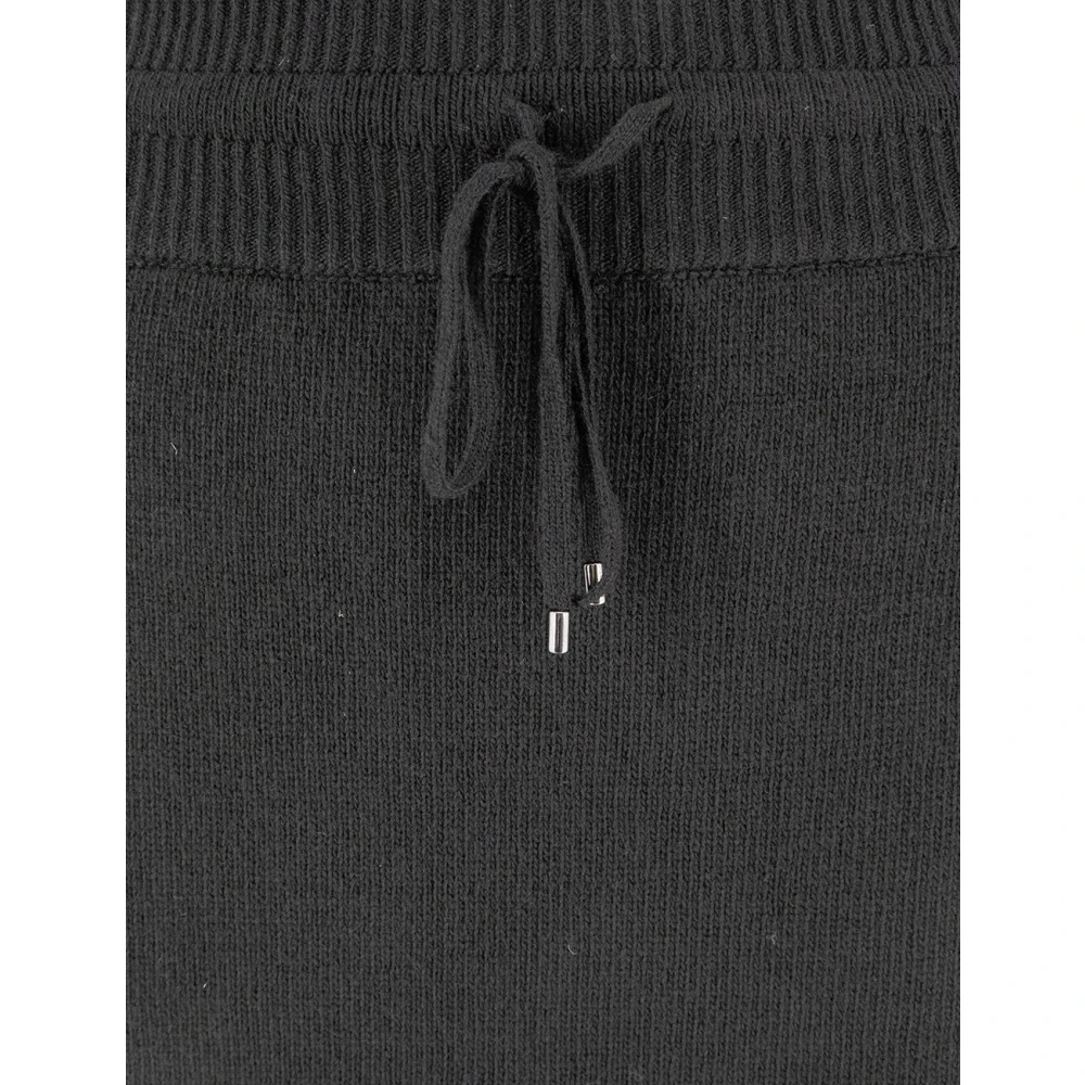 Ermanno Scervino Zachte kokerrok met trekkoord taille Black Dames