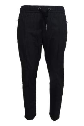 Elegant avsmalnande blå denimjeans