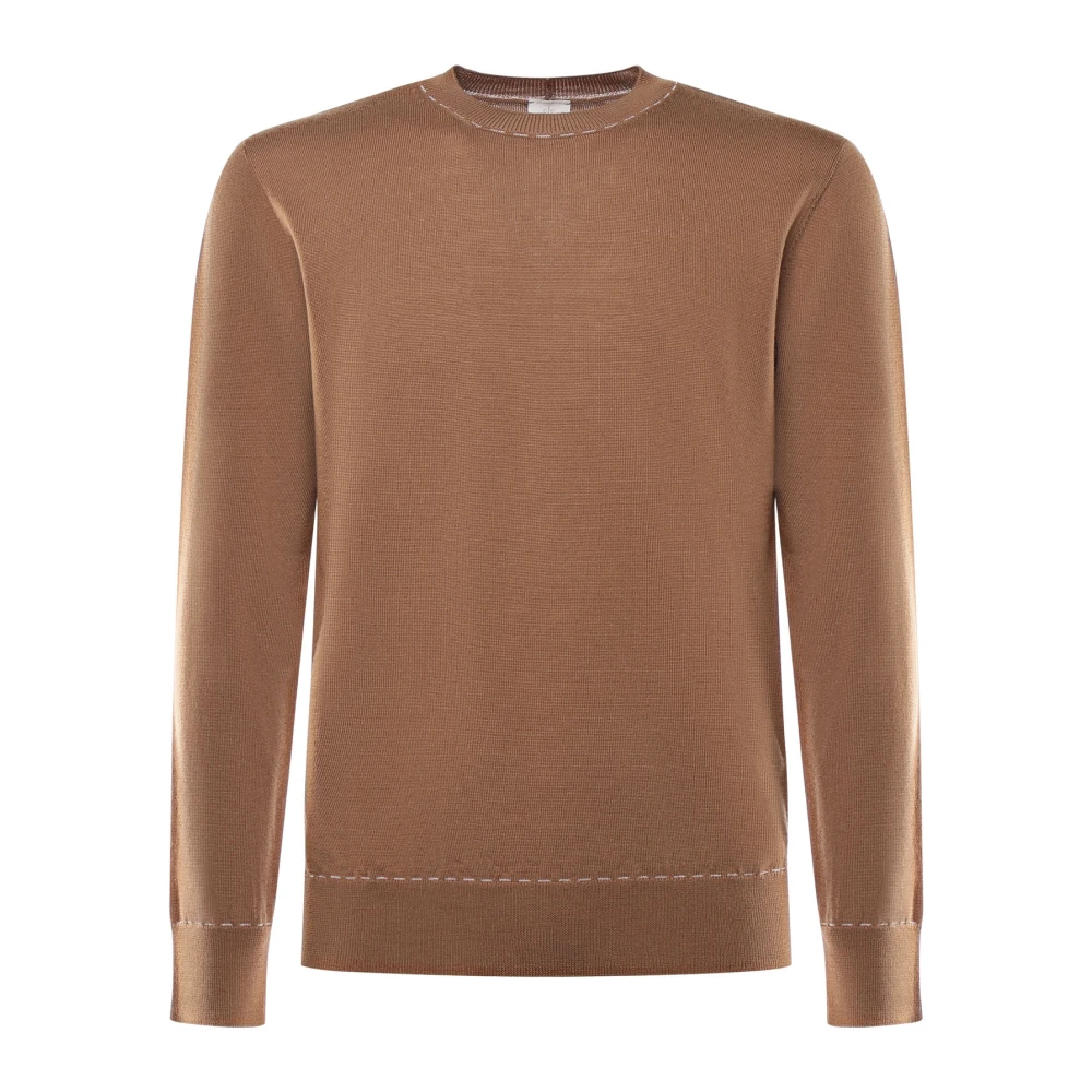 Eleventy Homme Marron Pulls, Brun, Taille: M Tricot À Col Rond