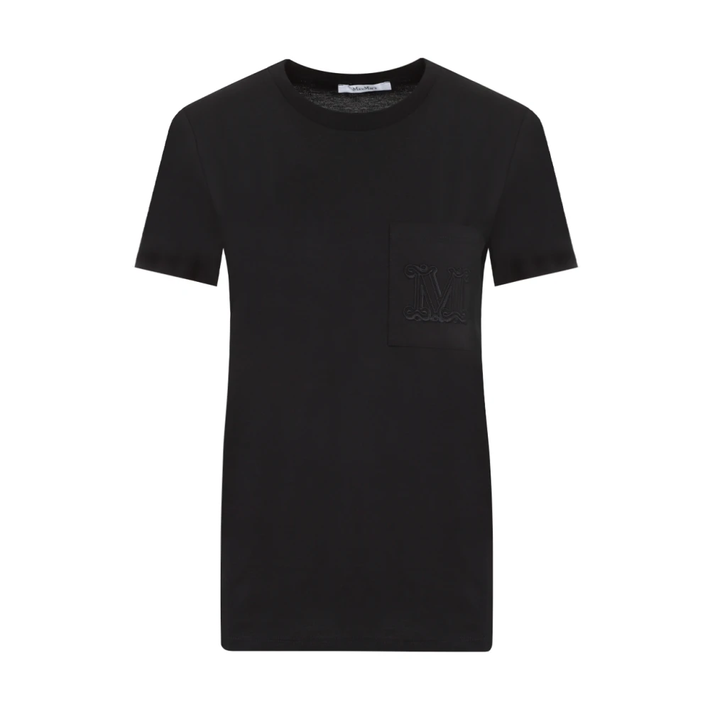 Max Mara Zwarte katoenen T-shirts en Polos Black Dames