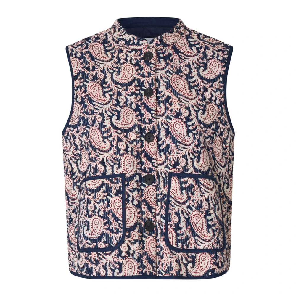 Lollys Laundry Bohemian Grafisch Print Gewatteerd Vest Multicolor Dames