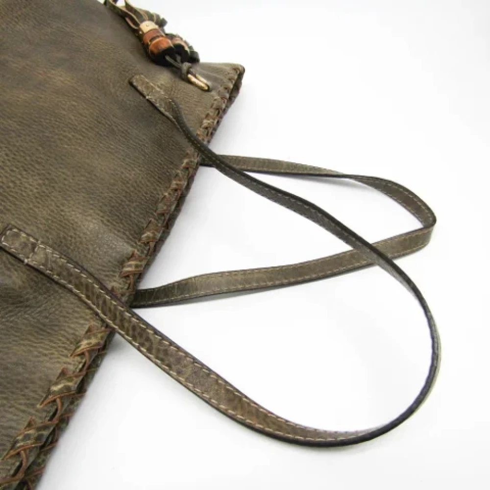 Gucci Vintage Pre-owned Leather gucci-bags Green Dames
