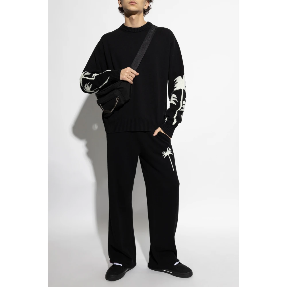 Palm Angels Trainingsbroek met wijde pijpen Black Heren