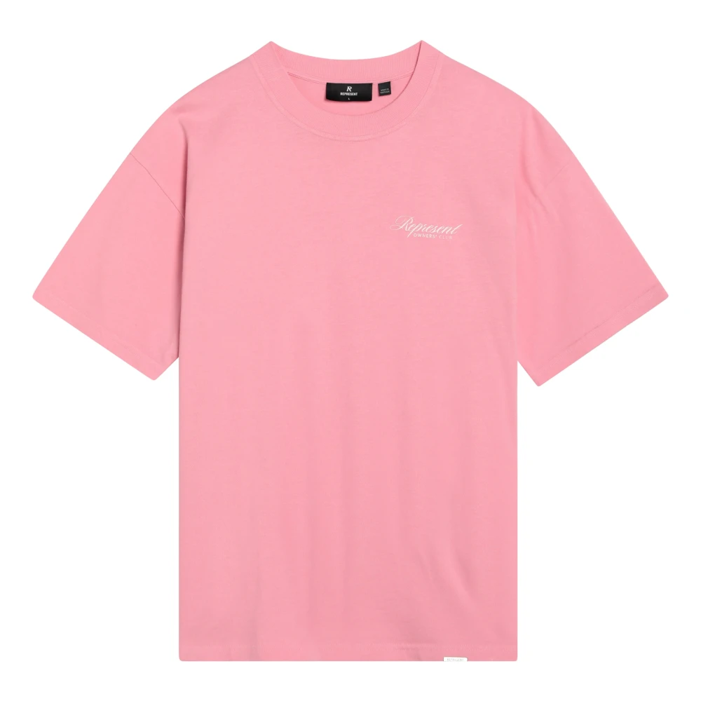 Represent T-shirt met korte mouwen en ronde hals Pink Heren