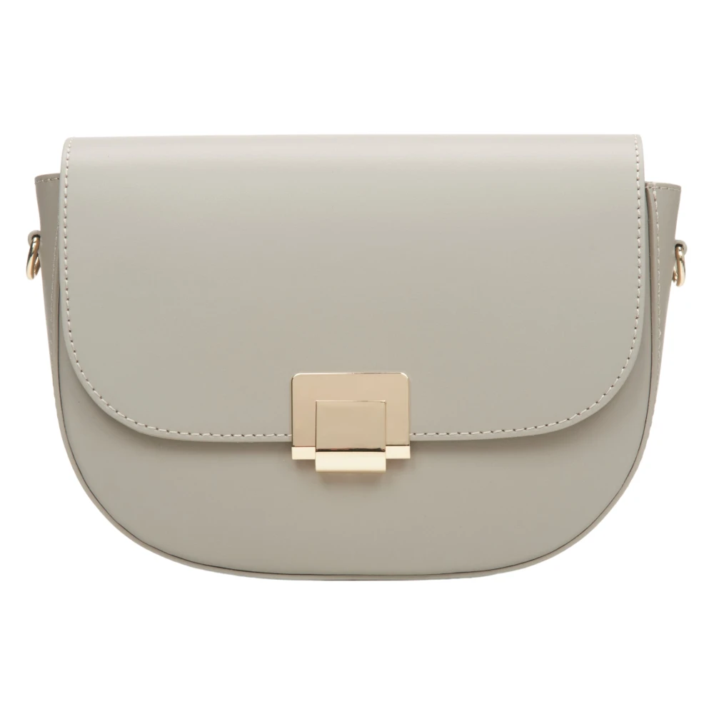 Estro Dames Grijze Halve Cirkel Handtas gemaakt van Italiaans Echt Leer Er00114783 Gray Dames