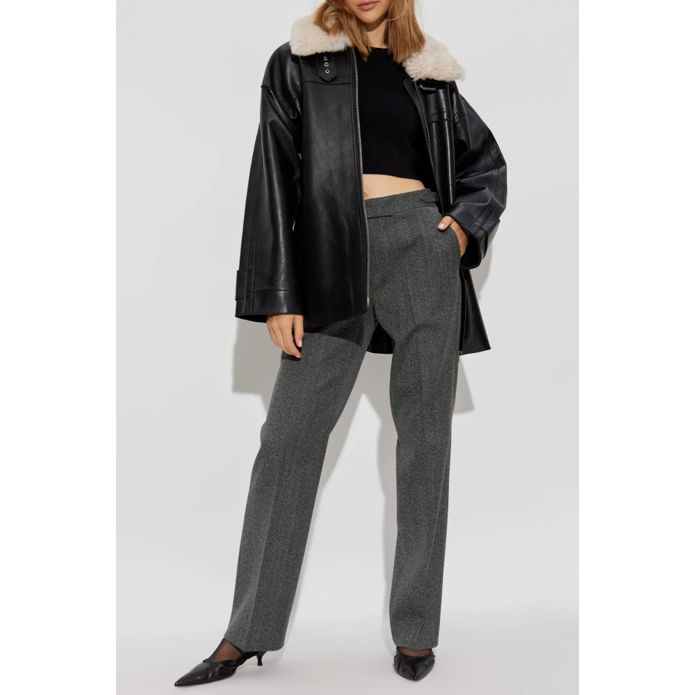 Officine Générale Gekreukelde broek Ilenia Gray Dames