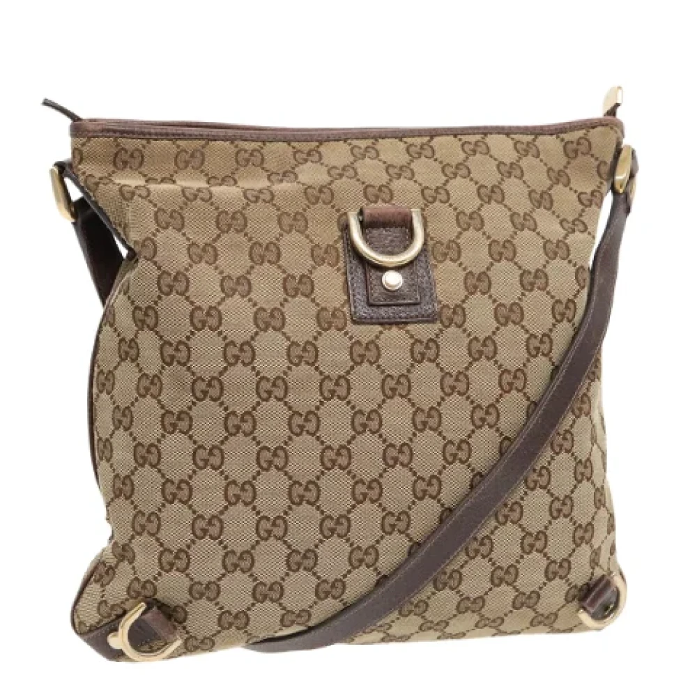 Gucci Vintage Pre-owned Canvas gucci-bags Beige Dames