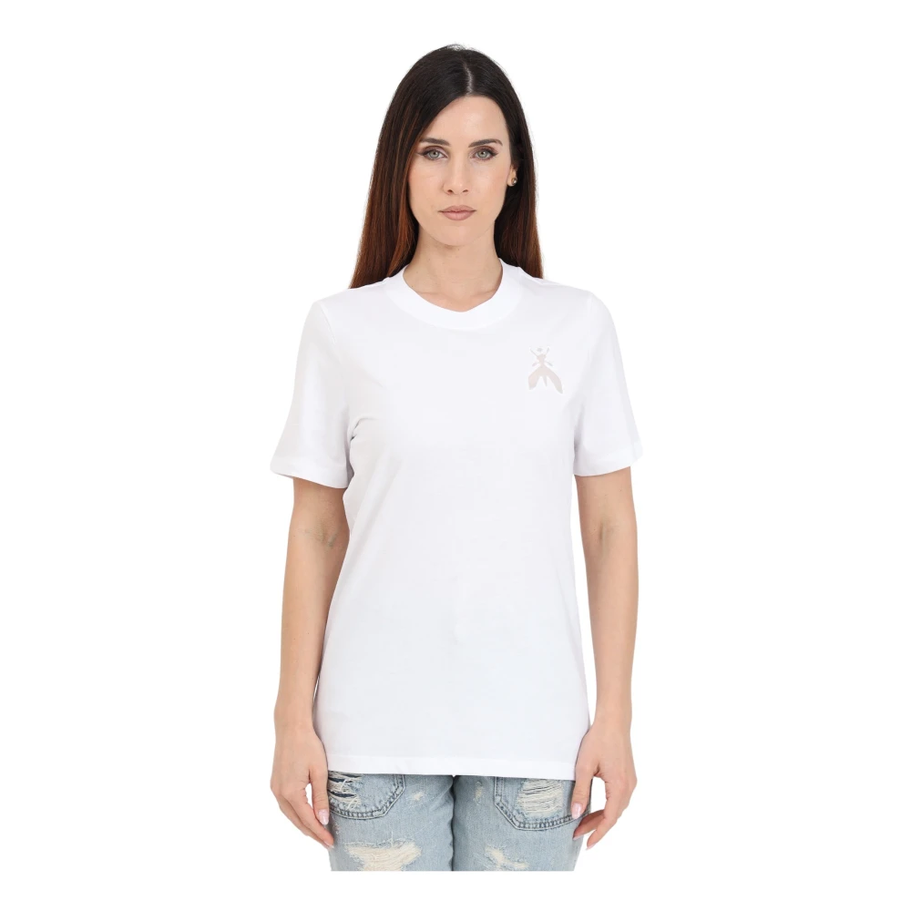 PATRIZIA PEPE Witte Fly Cut T-shirt White Dames