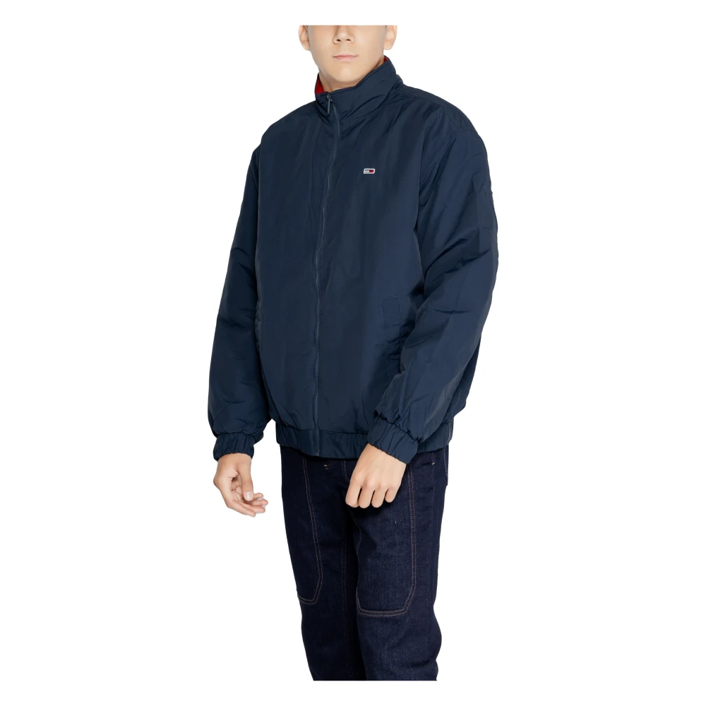 Tommy Hilfiger Blauwe Bedrukte Ritsjas Mannen Herfst Winter Blue Heren