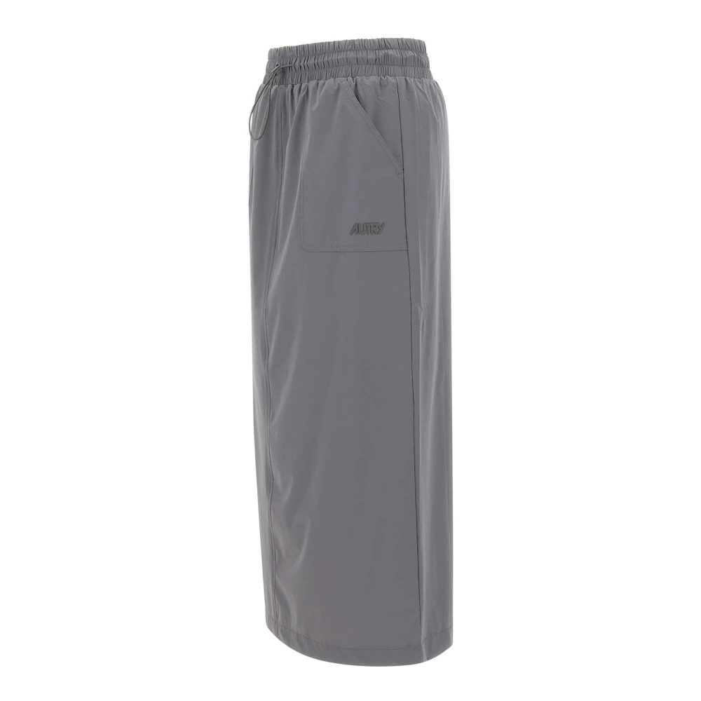 Autry Technische Nylon Rok Grijs Gray Dames
