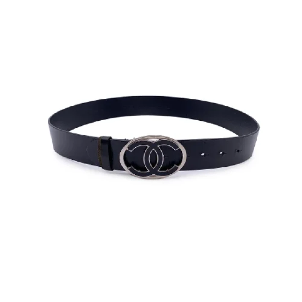 Chanel Vintage Pre-owned Leather belts Black Dames