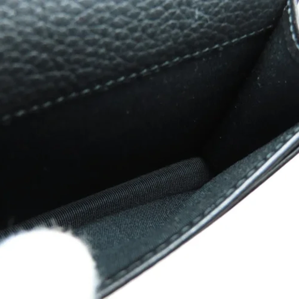 Dior Vintage Pre-owned Leather wallets Black Dames