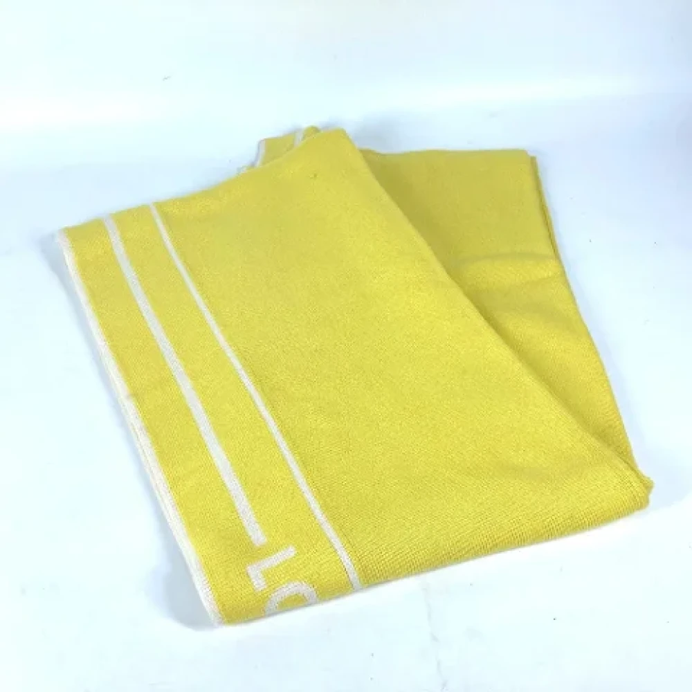 Louis Vuitton Vintage Pre-owned Cotton scarves Yellow Dames