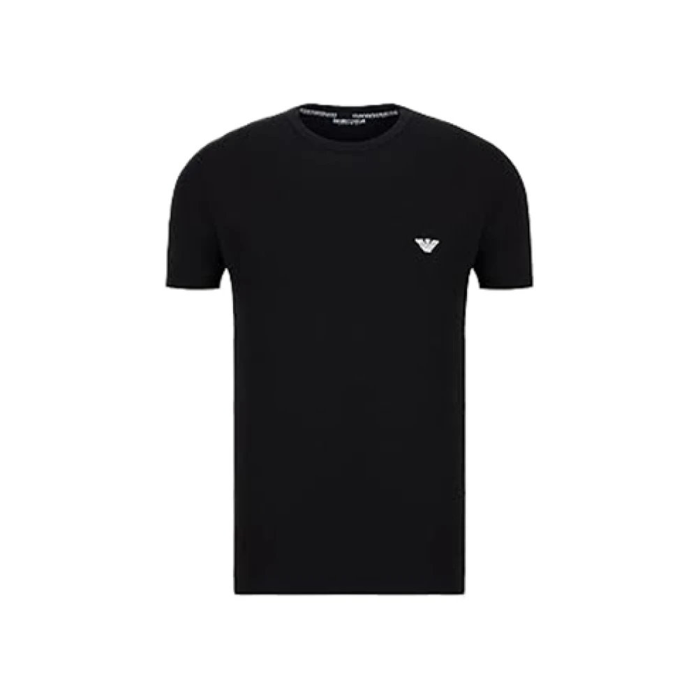 Emporio Armani Hombre Negro Camisetas, Talla: L