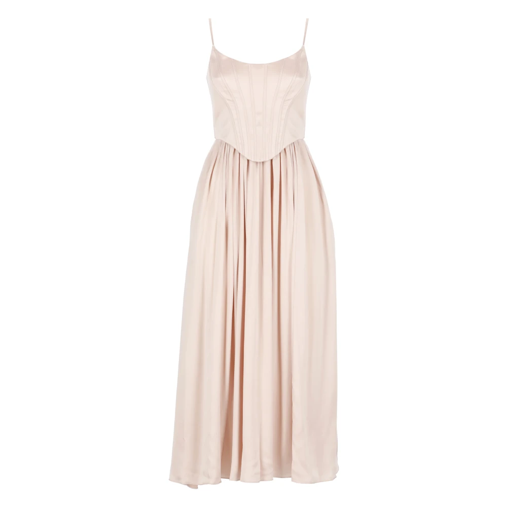 Zimmermann Roze Zijden Jurk met Wijde Hals Pink Dames