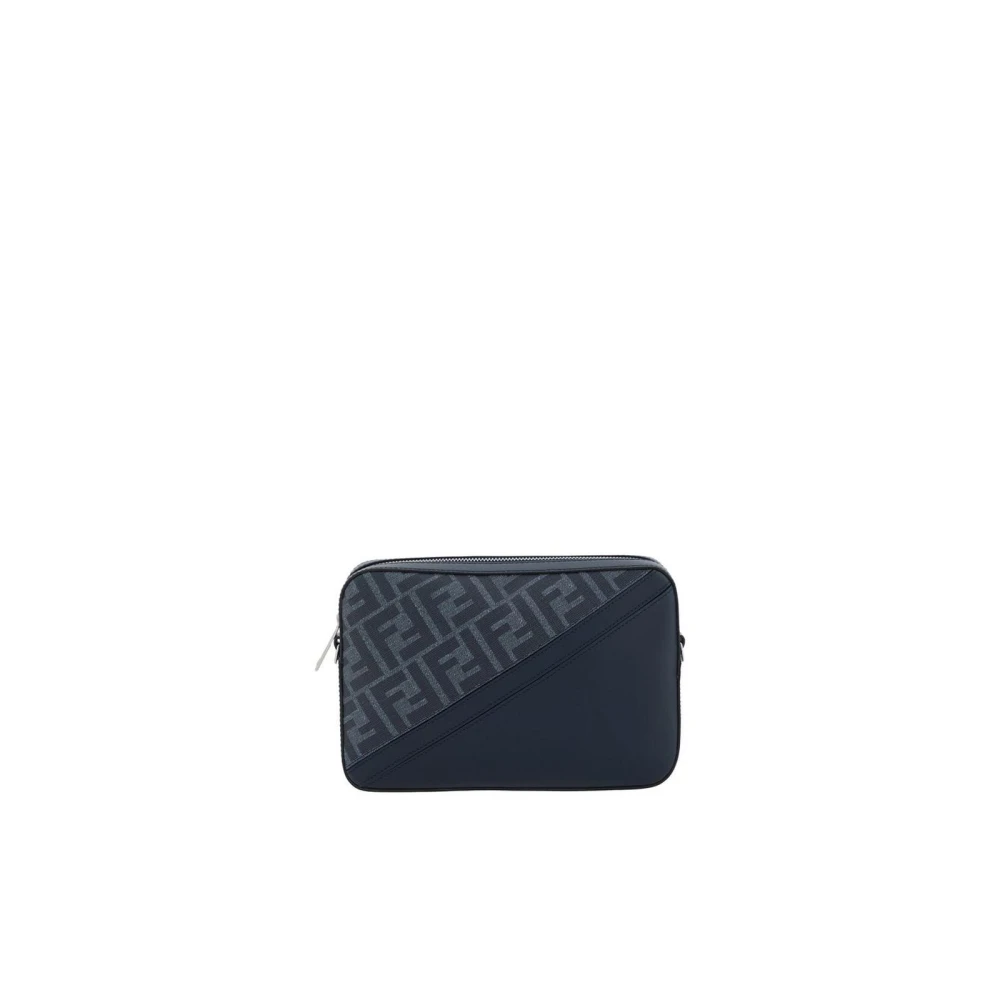 Fendi Stijlvolle cameratas met dubbele compartimenten Blue Heren