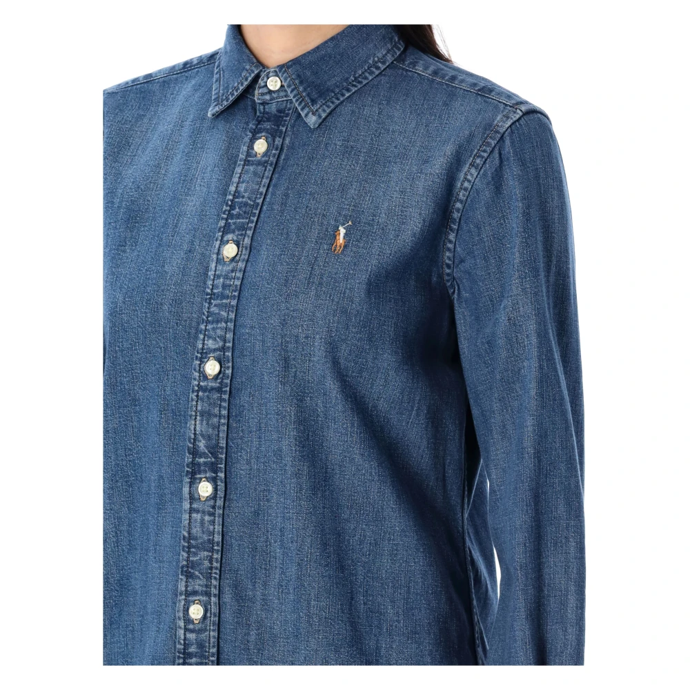 Ralph Lauren Dameskleding Shirts Blauw Ss25 Blue Dames