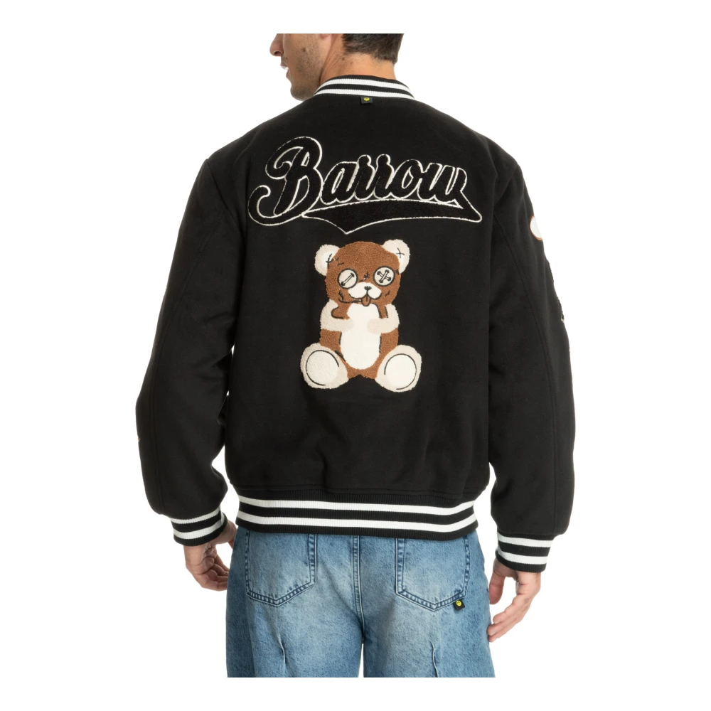Barrow Abstract Multicolor Bomberjack met Drukknoopsluiting Black Heren