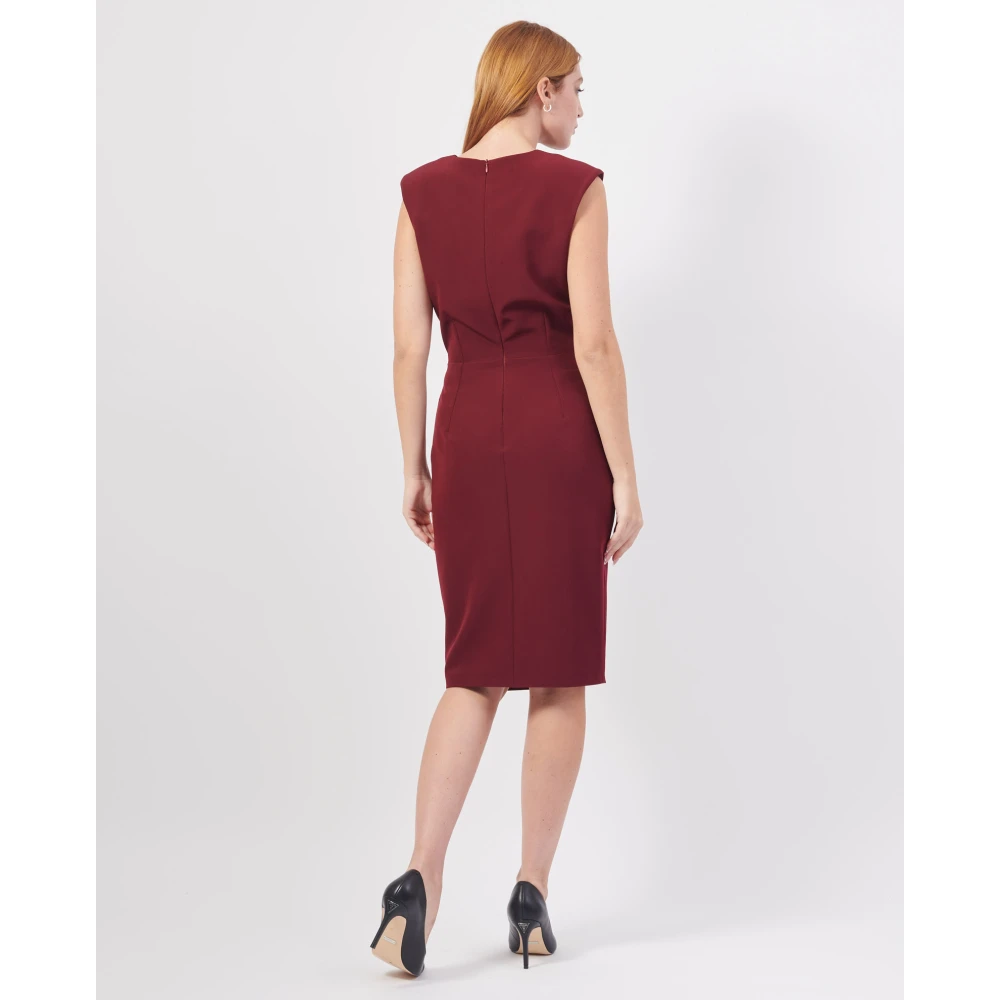 Fracomina Bordeaux Mouwloze Mini Jurk Red Dames