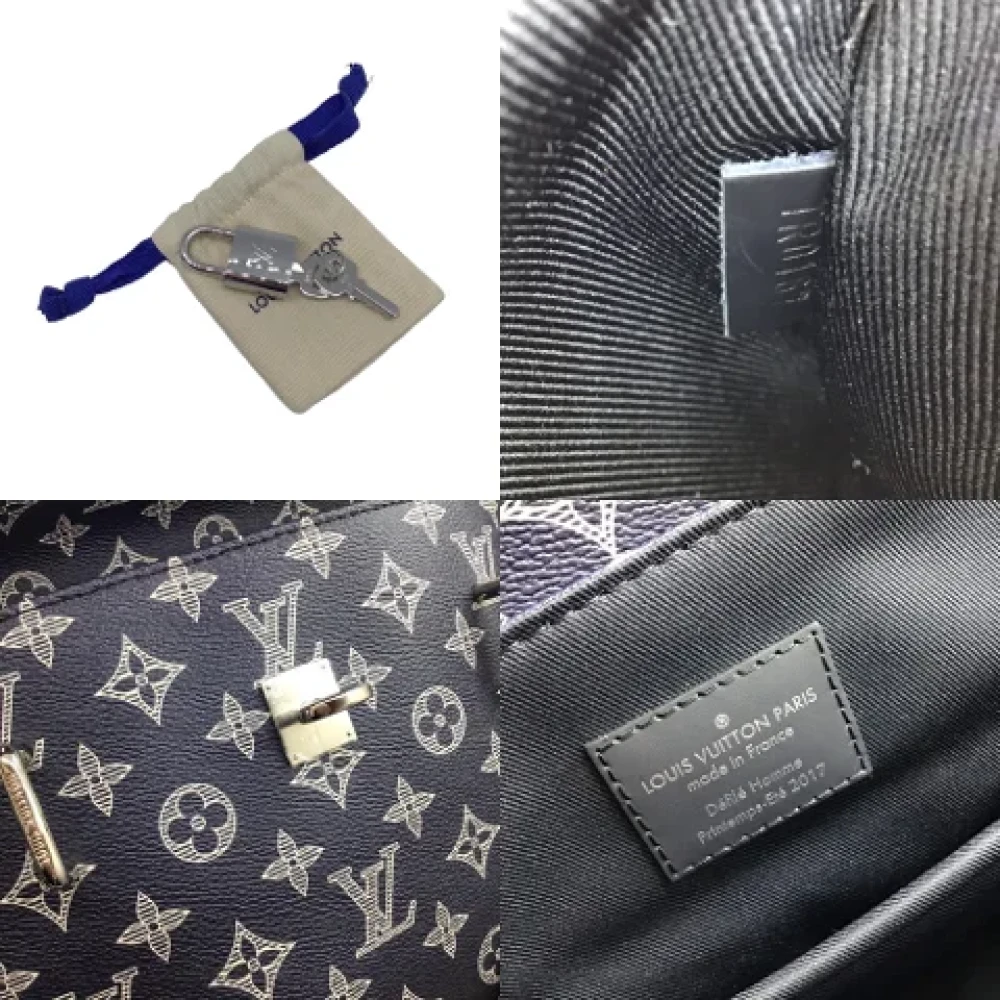 Louis Vuitton Vintage Pre-owned Canvas backpacks Blue Dames