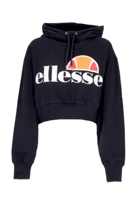 Svart Cropped Lättvikts Hoodie